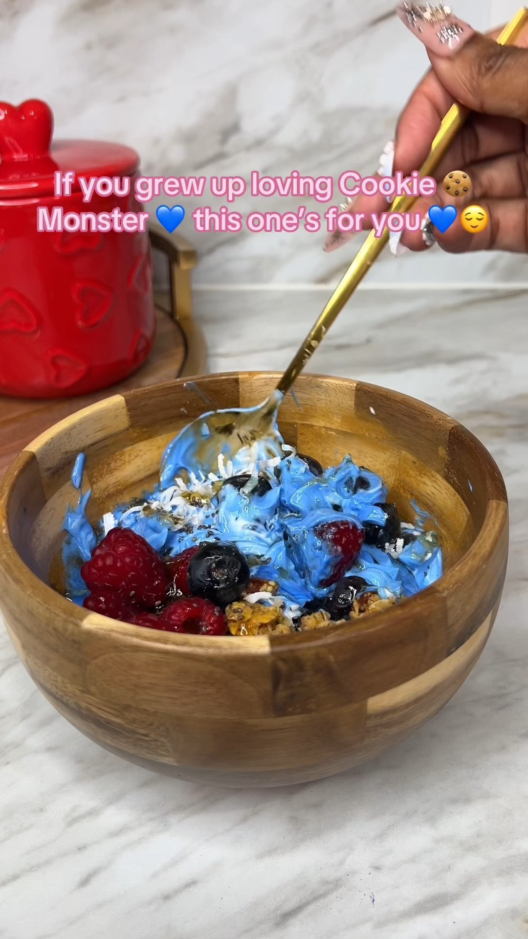 If Cookie Monster raised you, this one makes sense 💙🍪
Something about blue snacks will always feel nostalgic.
This bowl took me straight back to childhood in the best way.
Inner child approved. Adult me still smiling 😌 

#yogurtbowls #foodrecipes #easybreakfastfood #breakfast

#LTKfitnessgoals #LTKmorningroutine #LTKmomlife