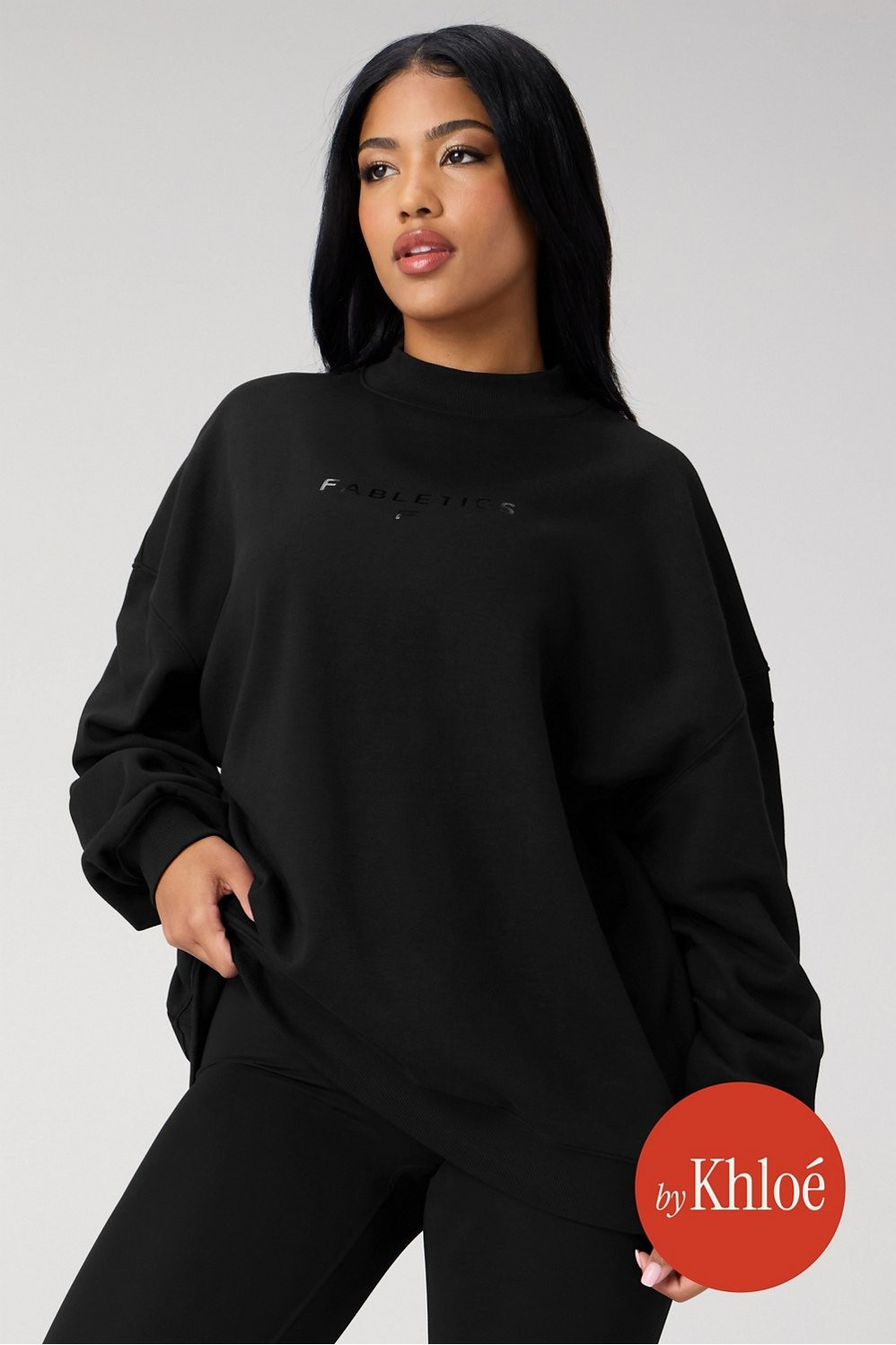 Cozy Fleece Oversized Mock Neck Sweatshirt | Fabletics