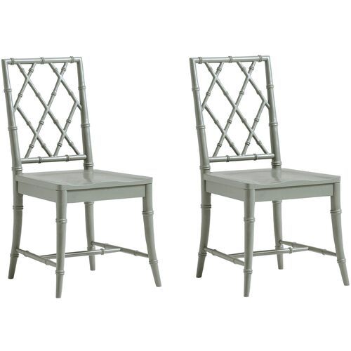 S/2 Riley Dining Chairs, Gray | One Kings Lane