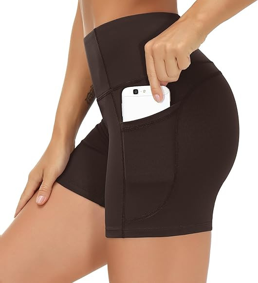 THE GYM PEOPLE High Waist Yoga Shorts for Women's Tummy Control Fitness Athletic Workout Running ... | Amazon (US)