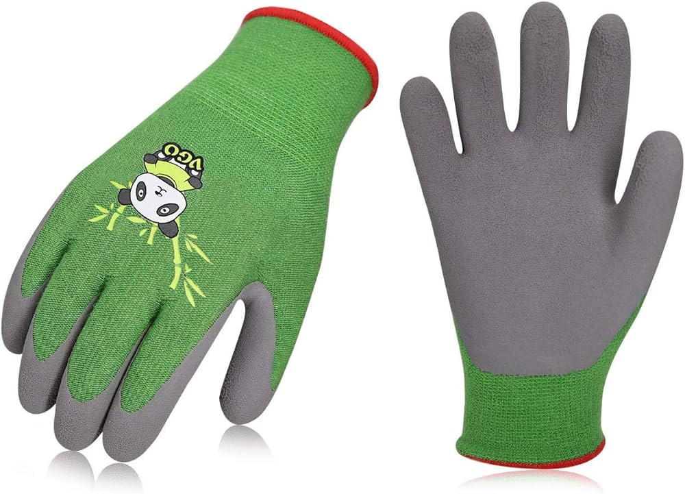 Vgo... 2-Pairs Age 7-9 Kids Gloves, Bamboo Fibre Gardening Gloves, Children Yard Work Gloves, Sof... | Amazon (US)