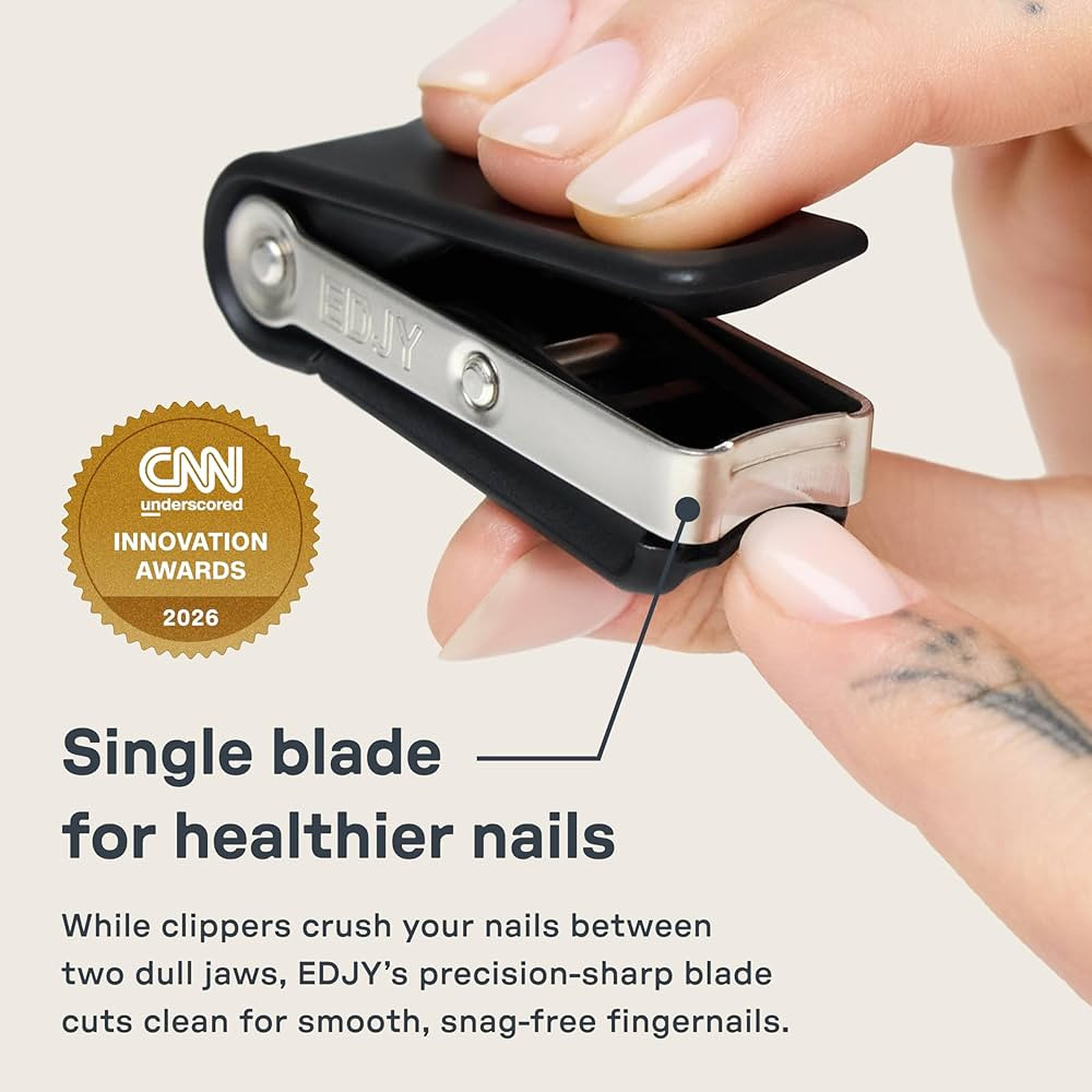 EDJY Fingernail Cutter - Precision Stainless Steel Nail Cutter for Fingernails | Sharp Blade, Erg... | Amazon (US)