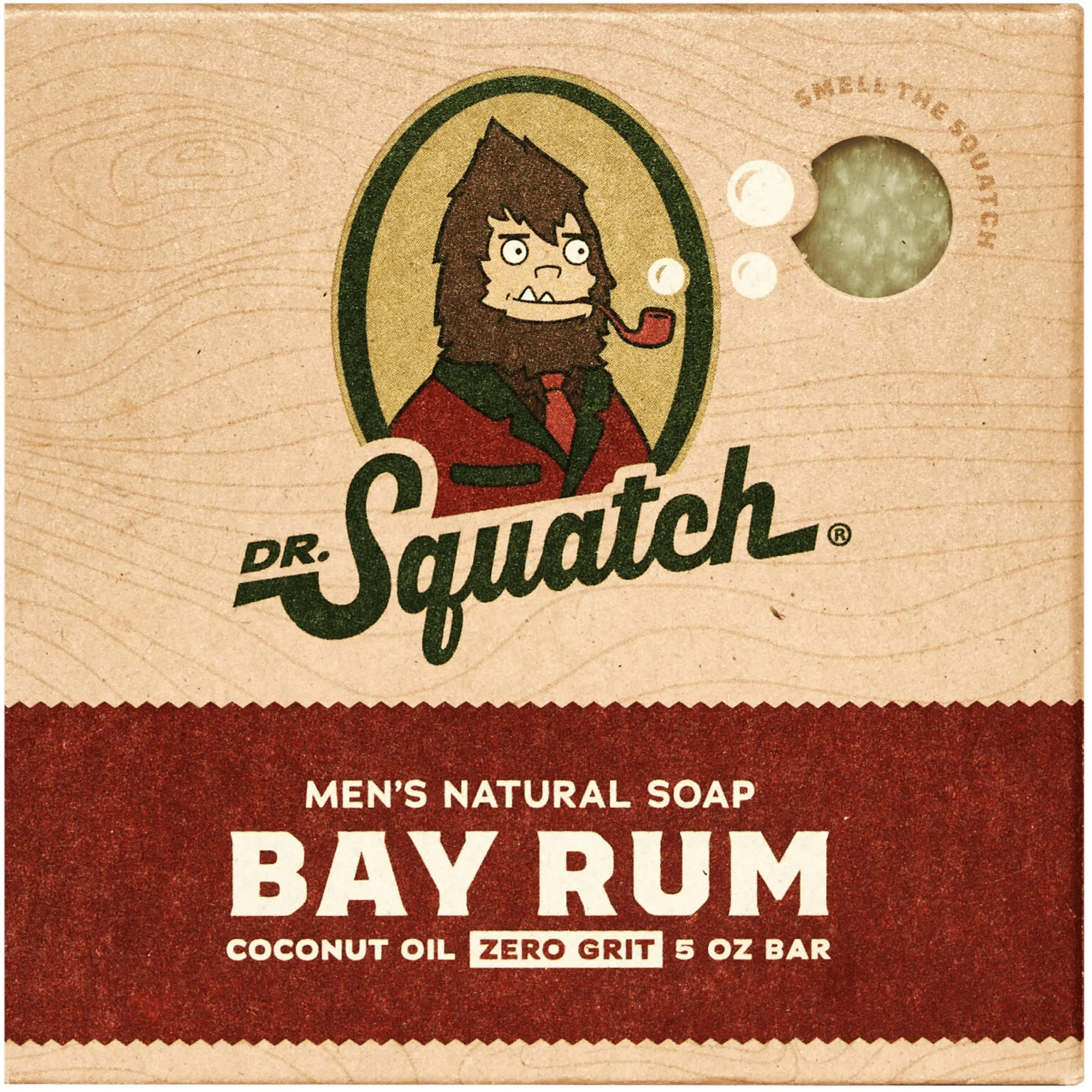 Dr. Squatch Bay Rum Natural Bar Soap for Men Zero Grit Body Soap Gifts for Men, 5 Oz | Walmart (US)