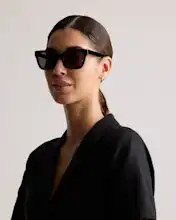 Malibu Polarized Acetate Sunglasses in Black With Grey Lens | Quince