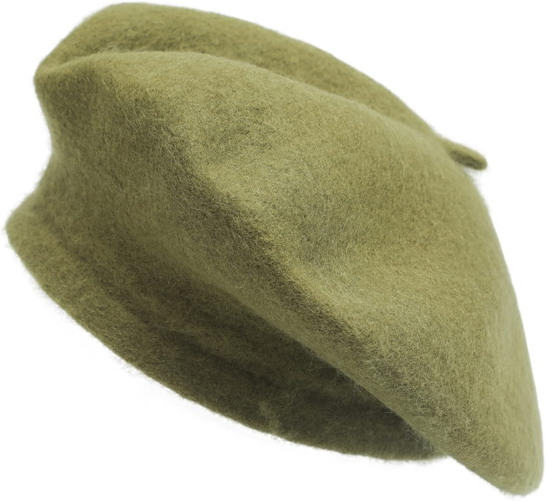 ZLYC Wool French Beret Hat Solid Color Beret Cap for Women Girls | Amazon (US)
