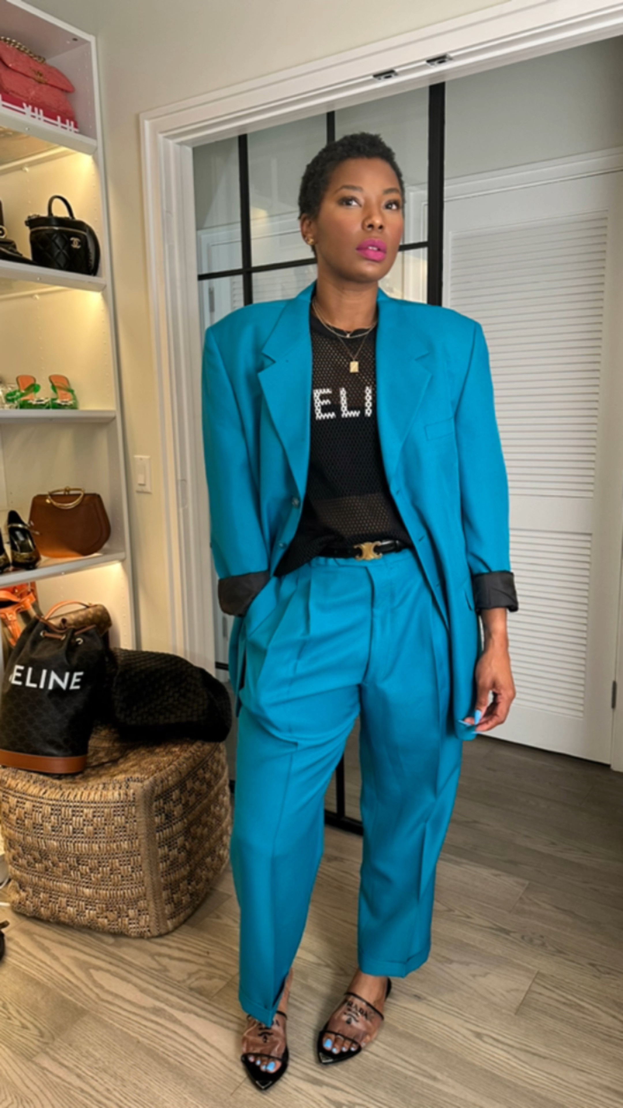 Suit: Thrifted
Top: Celine
Shoes: Prada
Shoes 2: Attico
Bag: LANVIN

#LTKstyletip #LTKshoecrush #LTKFind