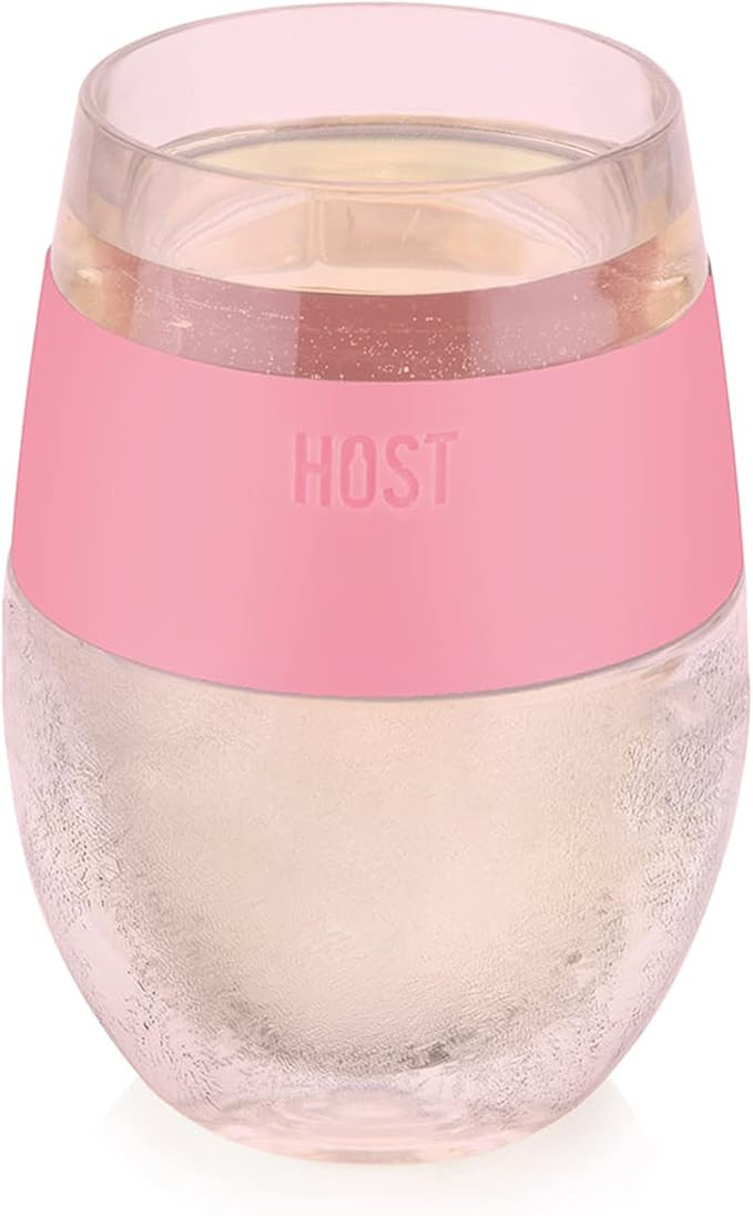 HOST Wine Freeze Cooling Cup, Plastic Double Wall Insulated Freezable Drink Chilling Tumbler with... | Amazon (US)