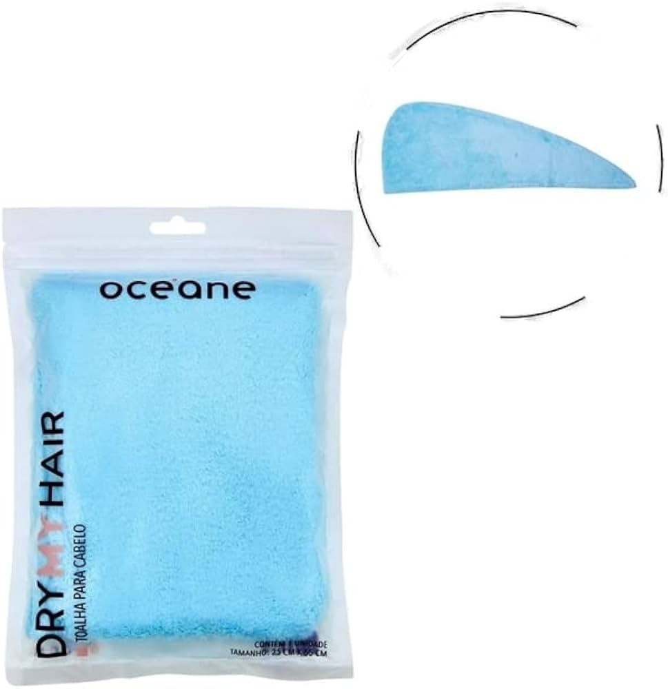 Dry My Hair Toalha para Cabelo Acqua, Océane, Azul | Amazon (BR)