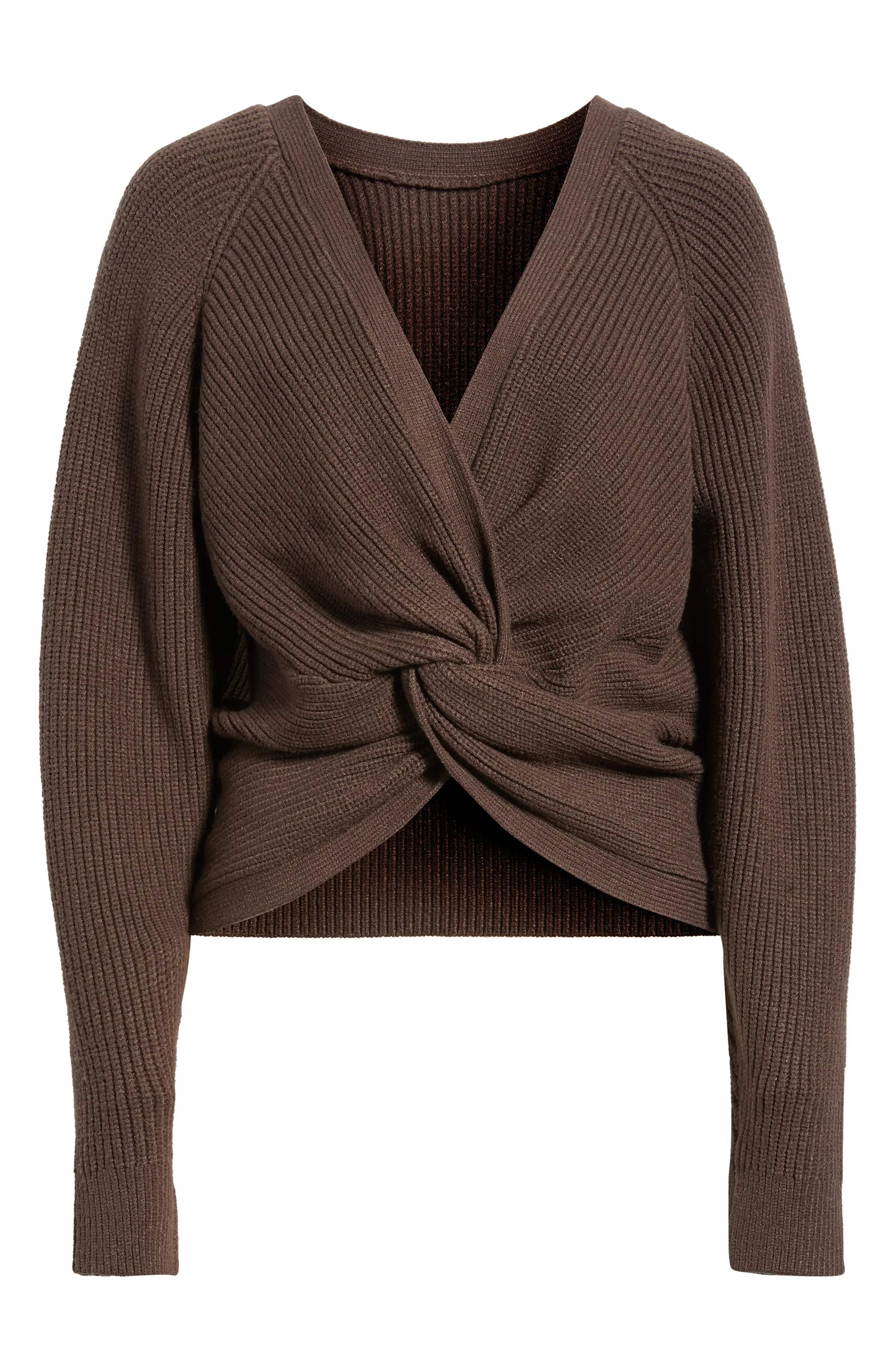 Open Edit Softluxe Twist Reversible Sweater (Women) | Nordstrom | Nordstrom