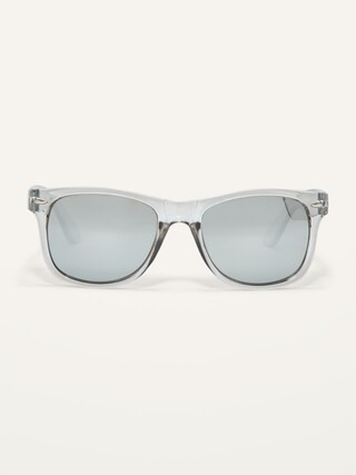 Silver-Framed Mirror-Lens Sunglasses for Men | Old Navy (CA)