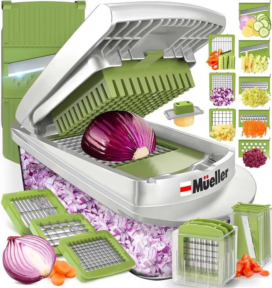 Mueller Pro-Series 10-in-1, 8 Blade Vegetable Chopper, Onion Mincer, Cutter, Dicer, Egg Slicer wi... | Amazon (US)