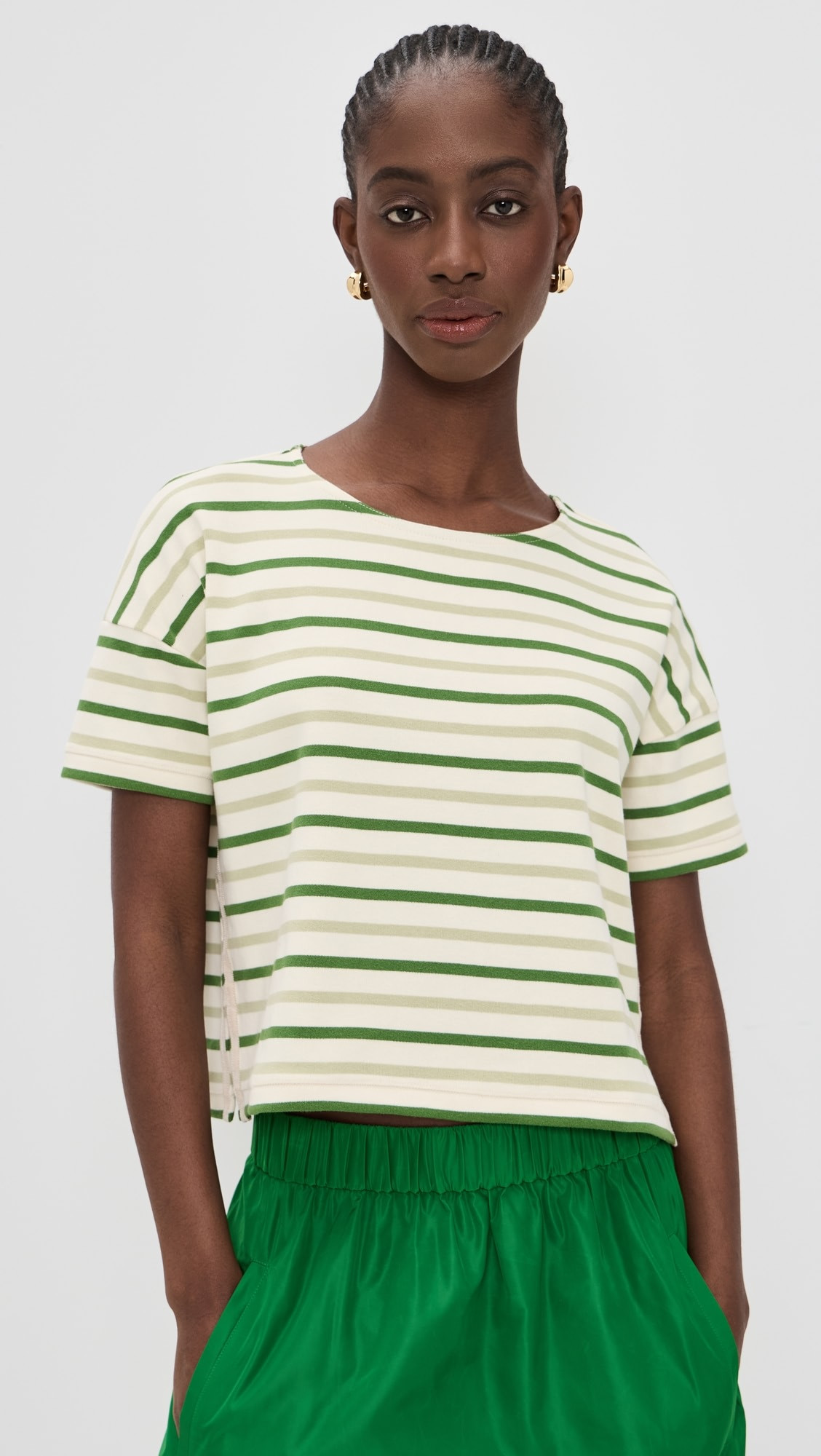 Multi Stripe Short Sleeve Breton Tee | Shopbop