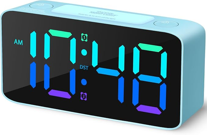 Cadmos 110dB Extra Loud Alarm Clock for Heavy Sleepers Adults, Digital Clock with 7 Color Night L... | Amazon (US)