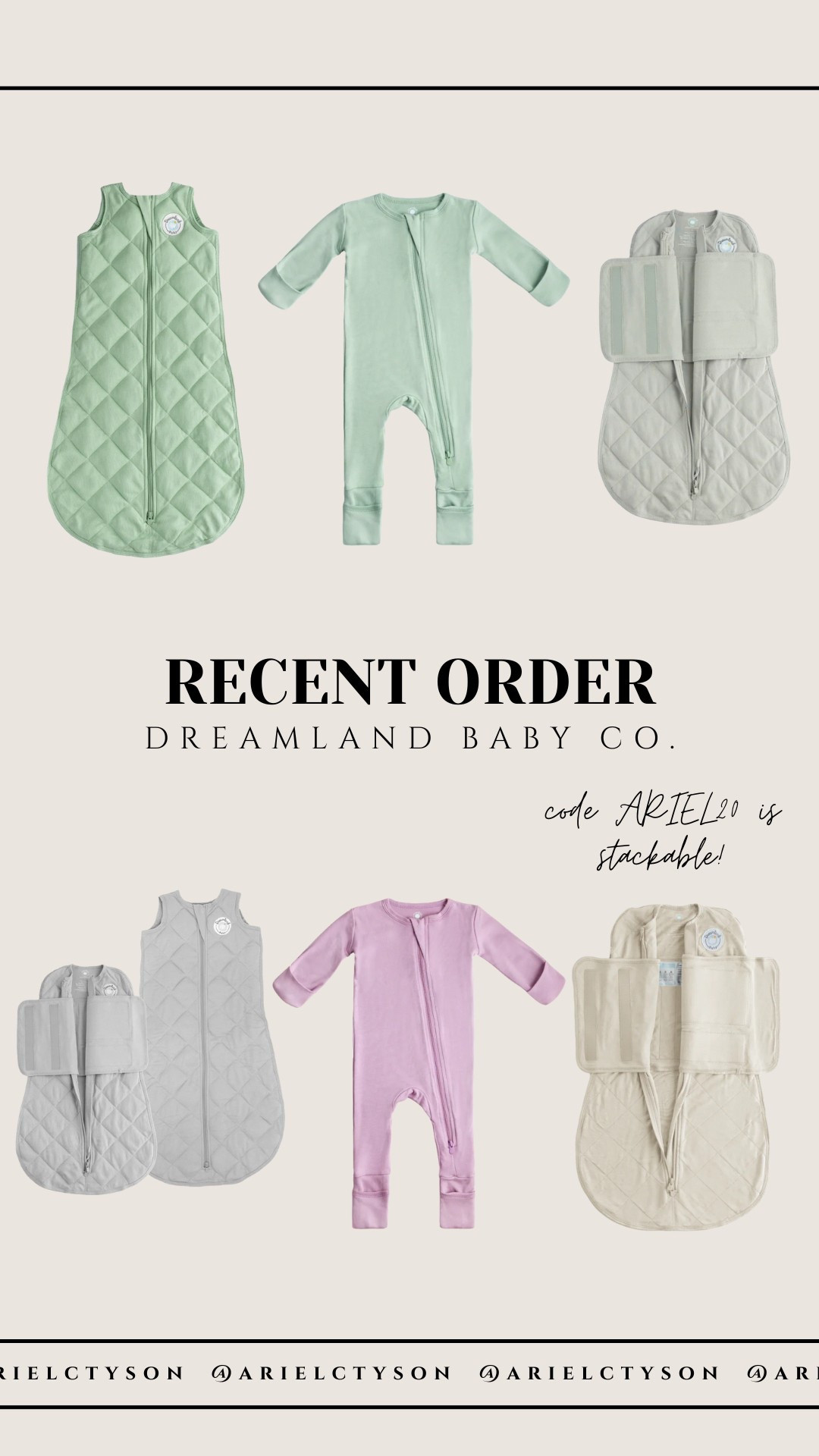 Recent order from Dreamland Baby Co! Use my code ARIEL20 for extra $$ off! 

#LTKSaleAlert #LTKBaby