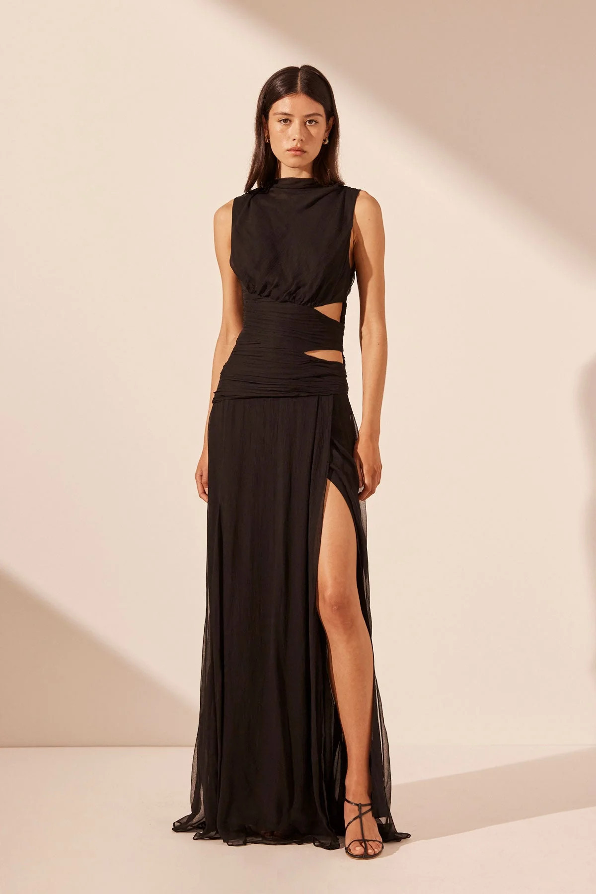 Claude Cut Out Side Split Maxi Dress | Black | Dresses | Shona Joy | Shona Joy