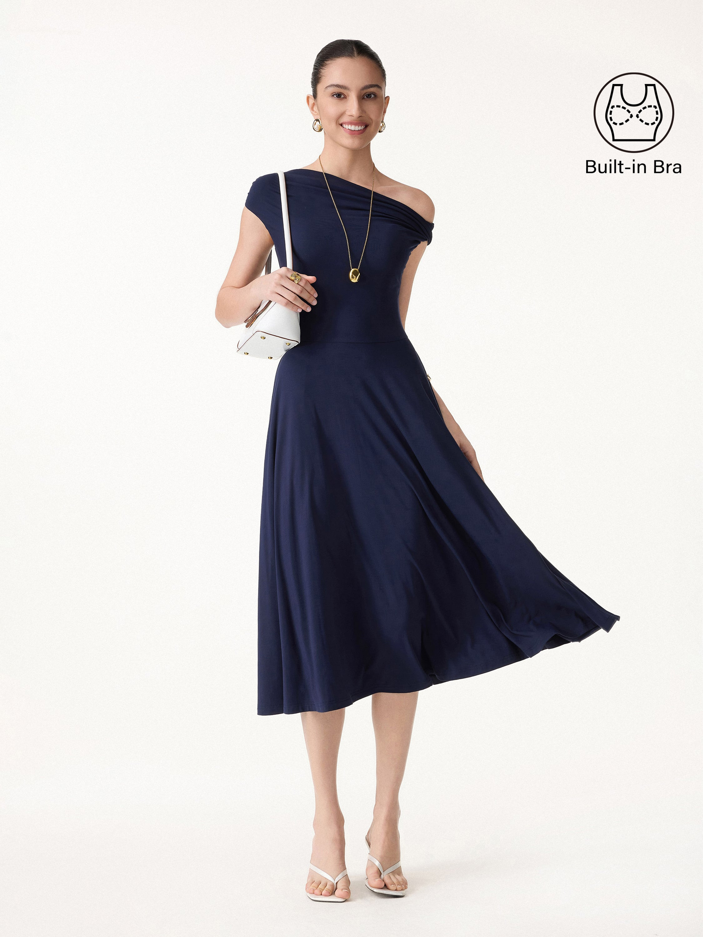 SkinKiss Multi-Wear Midi Bra Dress with Pockets | OGLmove