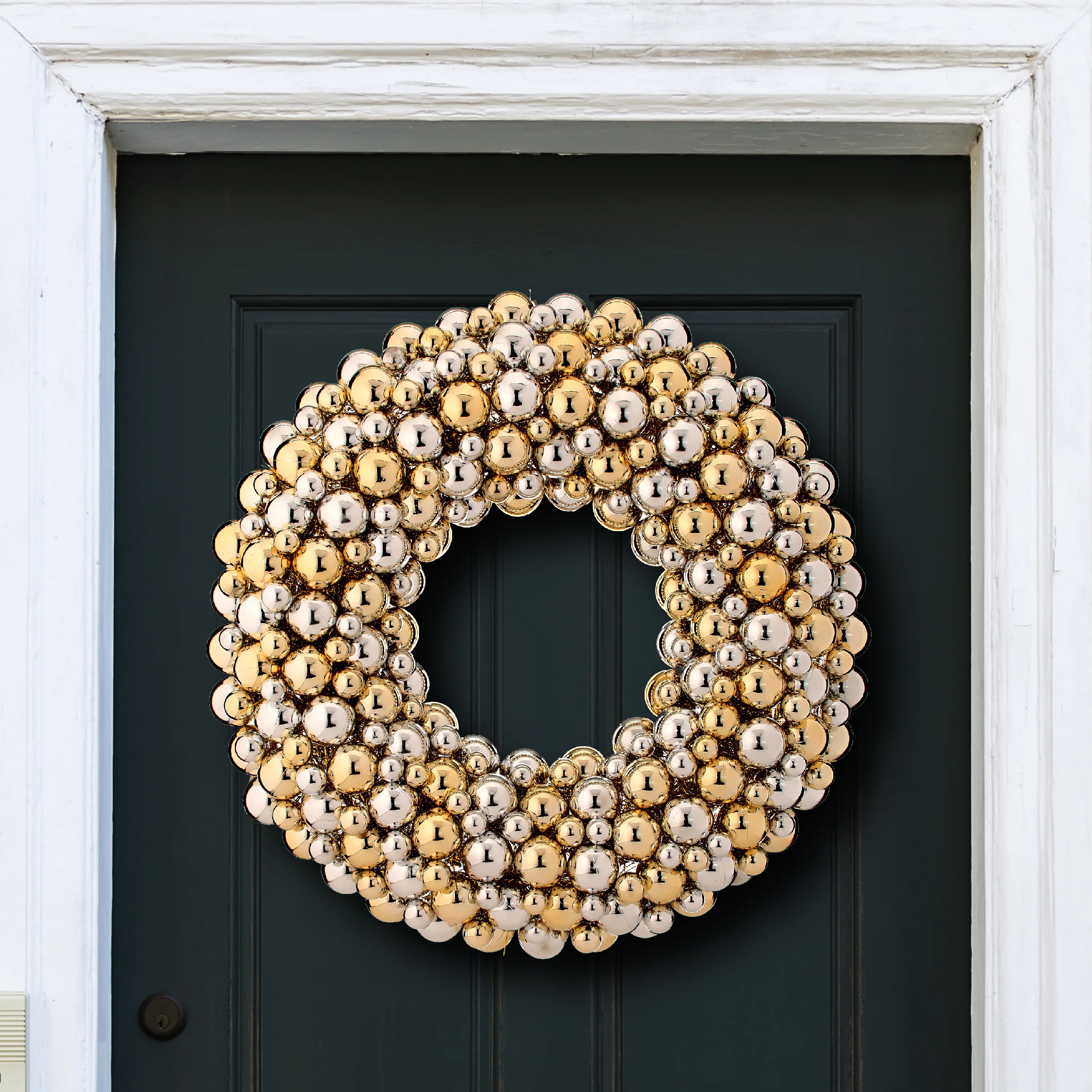 Deluxe Mixed Ball 24" PVC & PE Blend Wreath | Wayfair North America