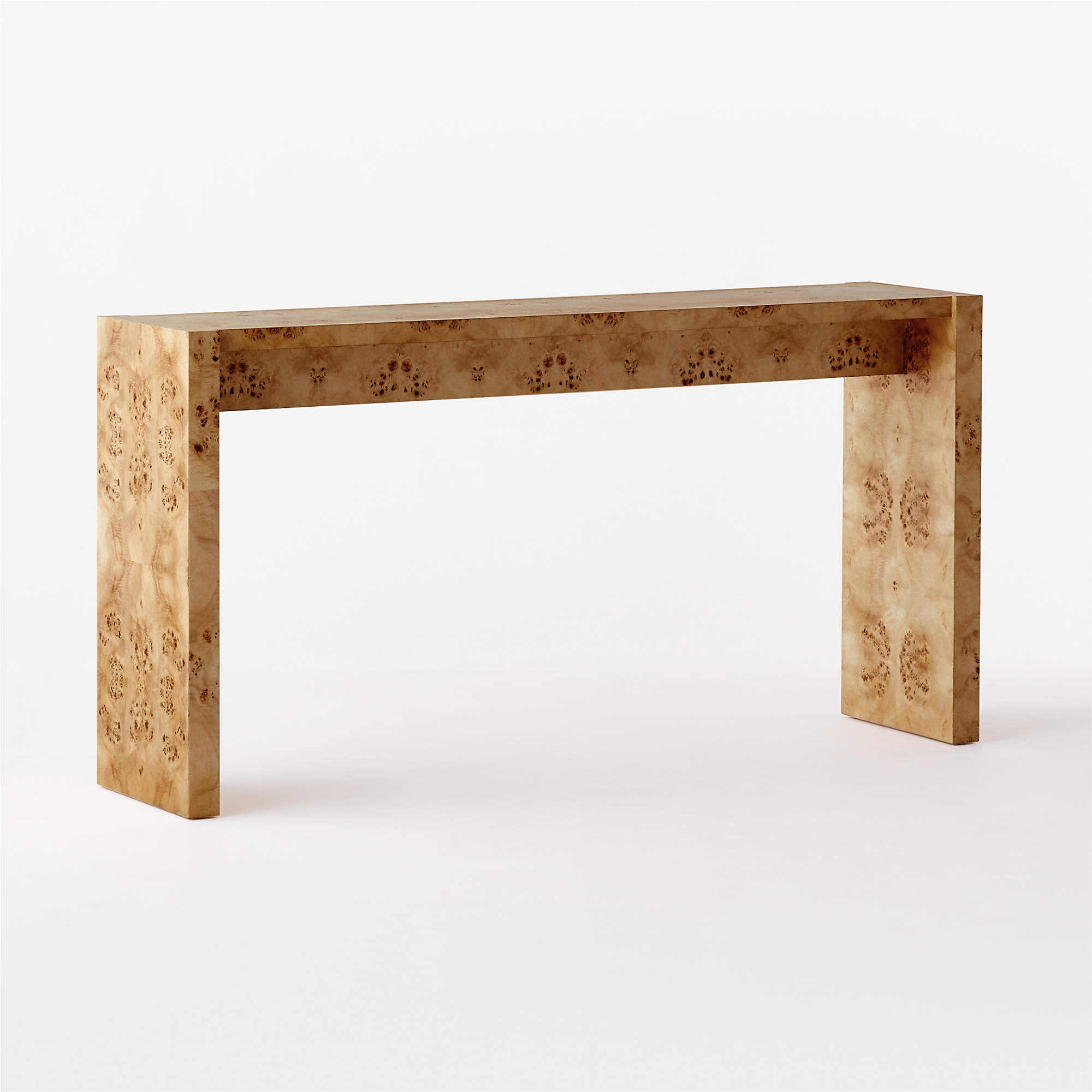 Niche 54" Neutral Burl Wood Console Table + Reviews | CB2 | CB2