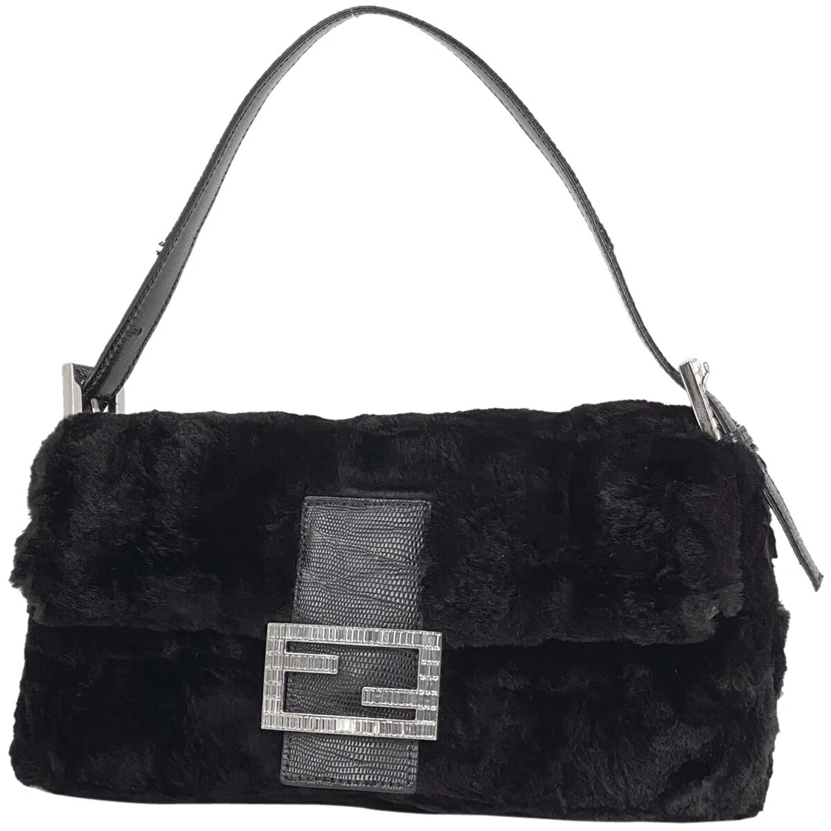 FENDI Zucca Logo Mamma Bucket One shoulder Hand Bag Shoulder Bag fabric Blac... | eBay US