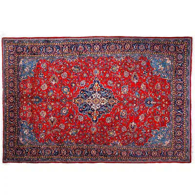 Caiah One-of-a-Kind 8'2" x 12' 1970s Area Rug in Red/Blue | Wayfair North America