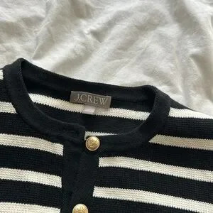 J crew black and white striped Emilie jacket | Poshmark