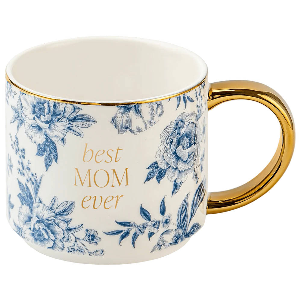 Best Mom Ever 14oz. Coffee Mug | Blue Delft Mom Mug | Sweet Water Decor, LLC