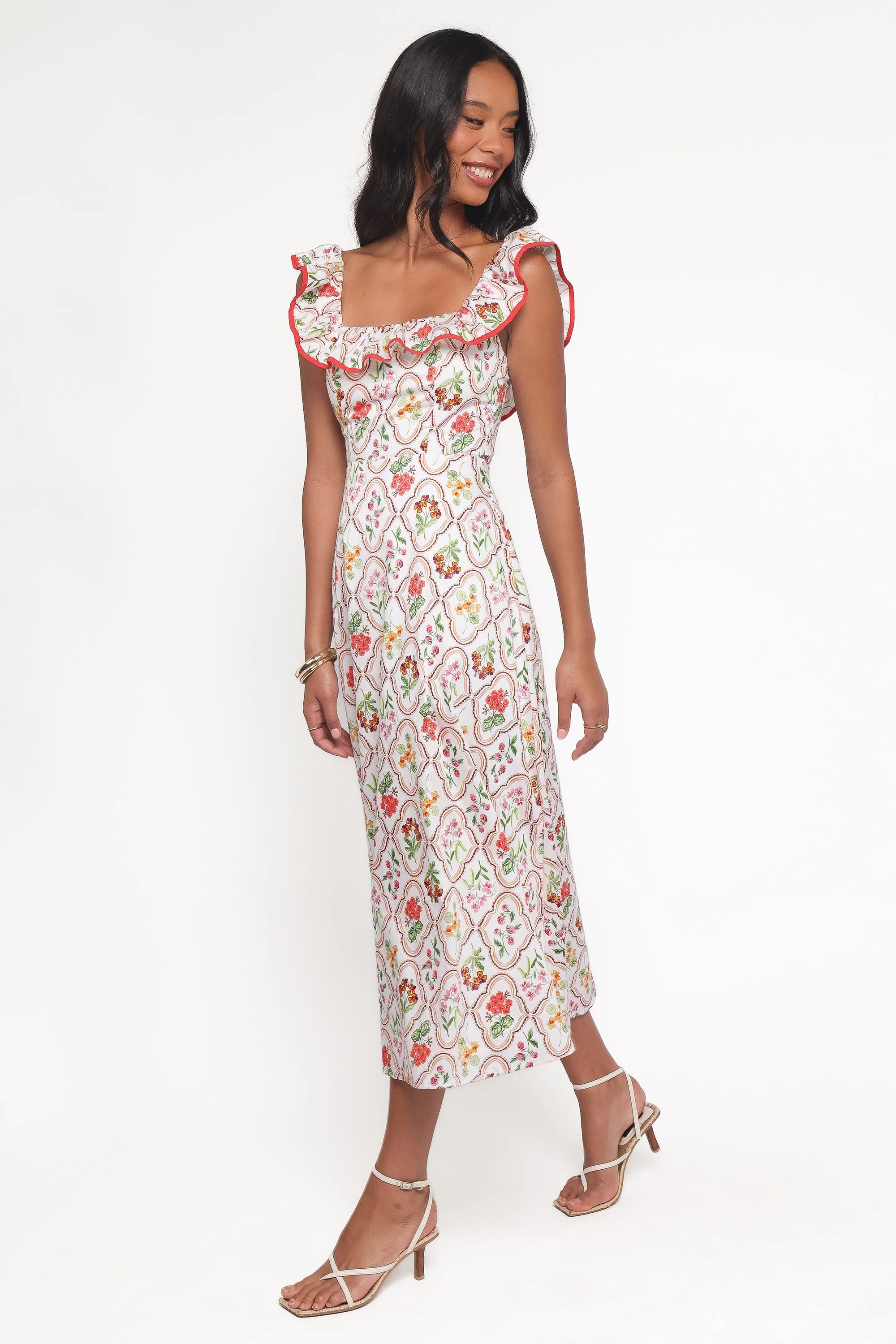 Lucille Maxi Dress - Coral Wildflower | Petal & Pup (US)