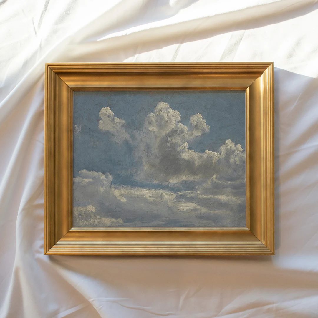 Cloud Study #183 | Vintage Framed Wall Art Paintings | Antique Art Prints | Vintage Landscape Pai... | Etsy (US)