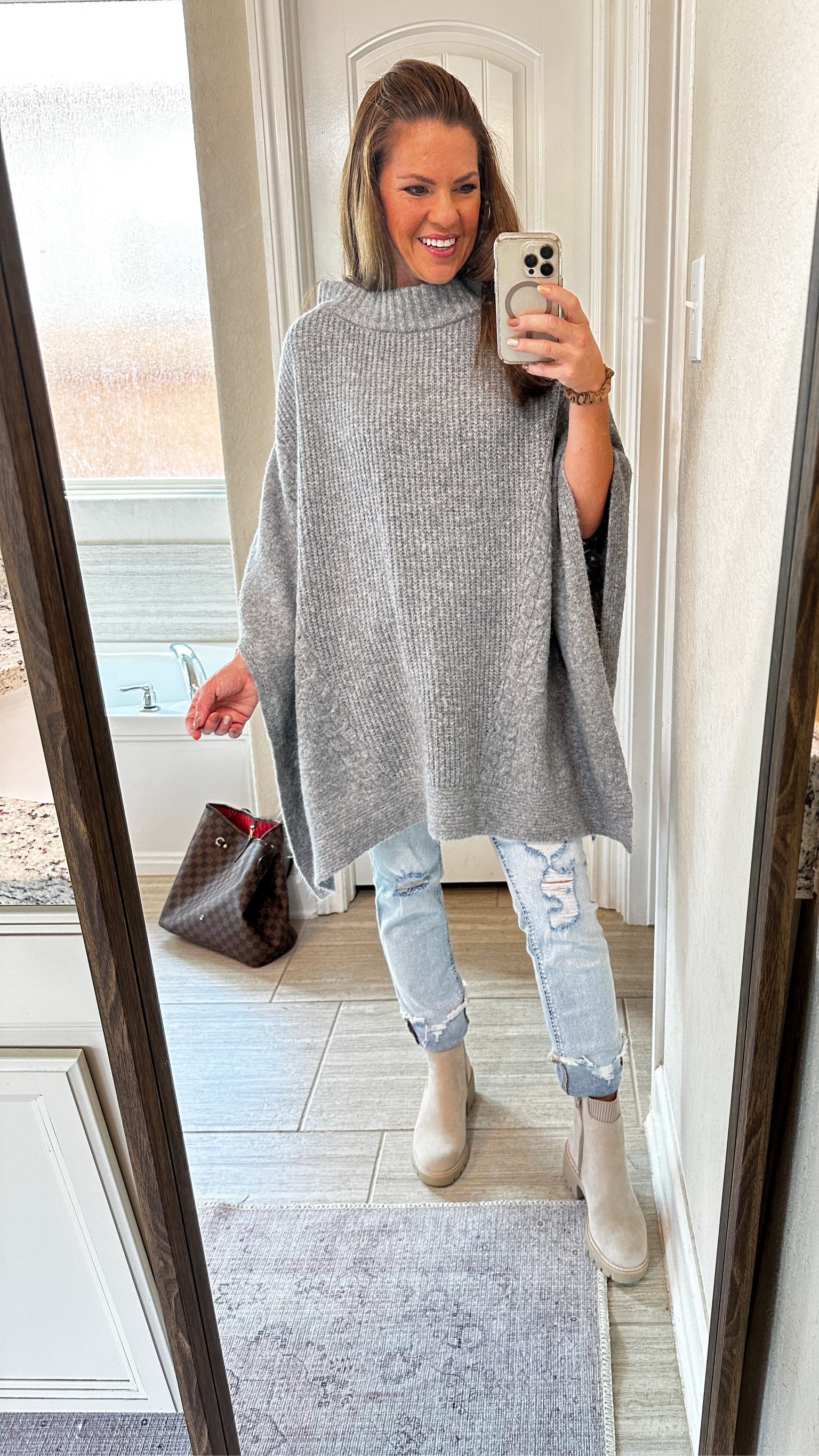 The look of fall🍁. 

Lightwash jeans
Walmart
Fall outfits
Fall fashion
Boots
Poncho 

#LTKSeasonal #LTKfindsunder50 #LTKshoecrush