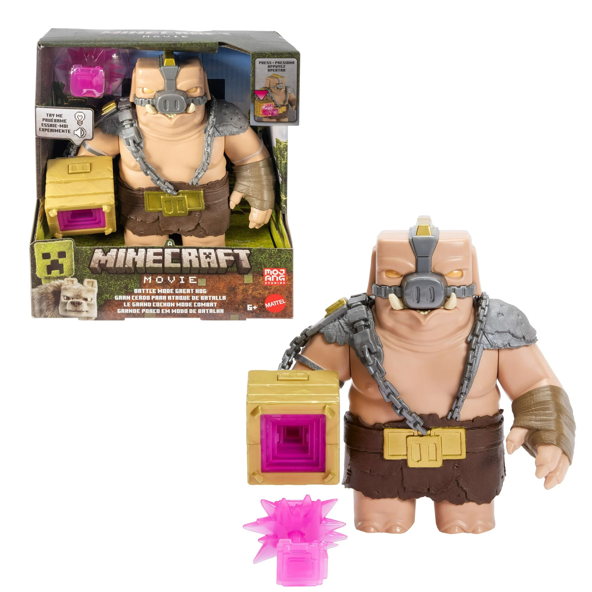 Minecraft Battle Mode Great Hog Large Action Figure, Lights & Sounds, Inspired by A Minecraft Mov... | Walmart (US)