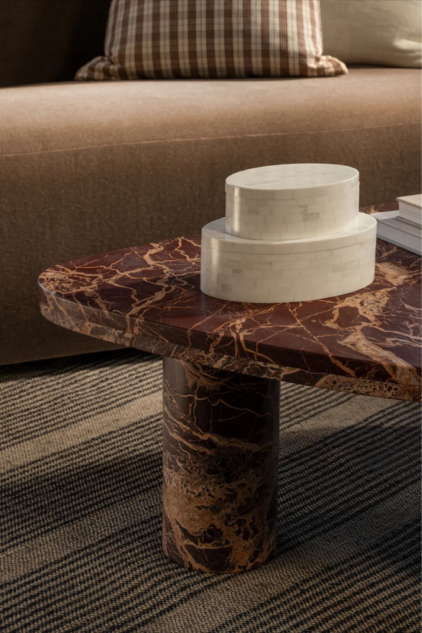 Beautiful Marble Coffee Tables by McGee & Co. Definitely a favorite.