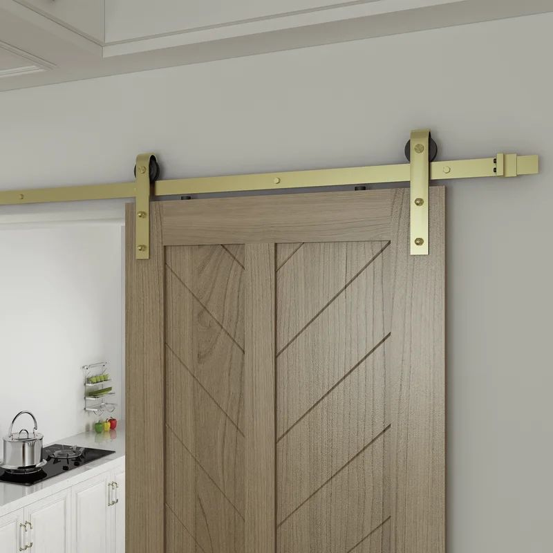 Renin Rail System Standard Single Barn Door Hardware Kit & Reviews | Wayfair | Wayfair North America