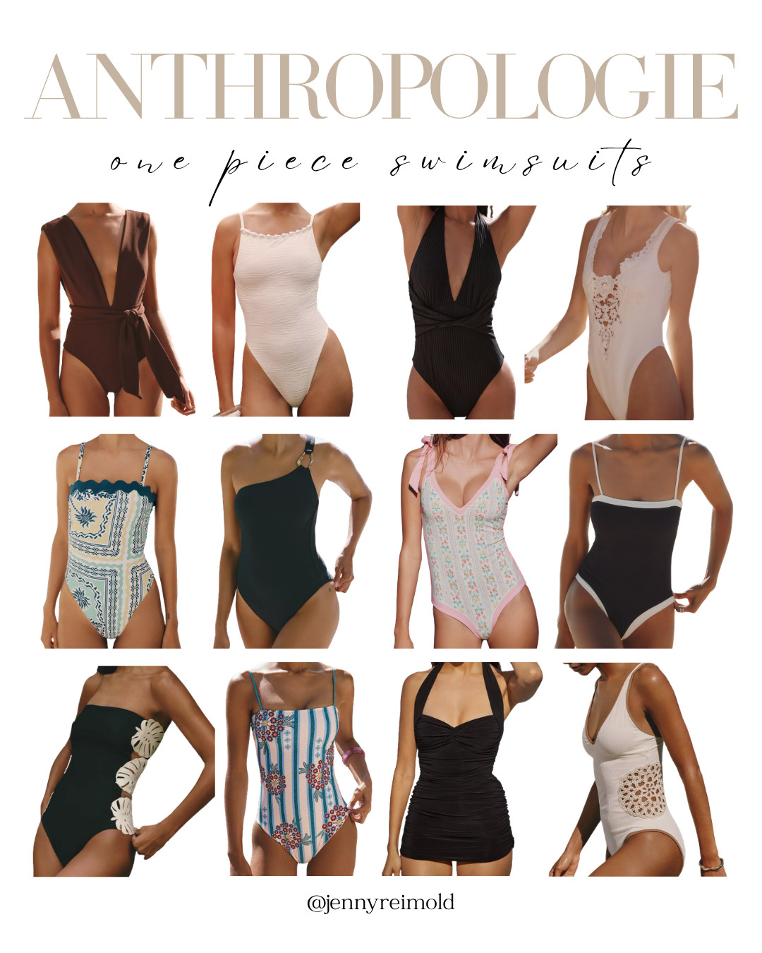 Modest Anthropologie swimsuits! So many stunning and flattering one piece styles.

#LTKSwim