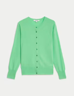 Pure Cashmere Crew Neck Cardigan | Marks and Spencer FR