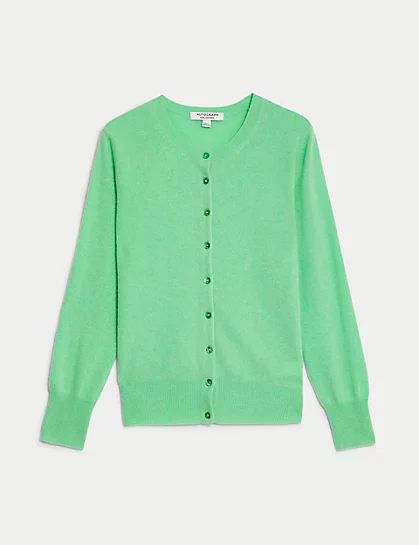 Pure Cashmere Crew Neck Cardigan | Marks and Spencer FR