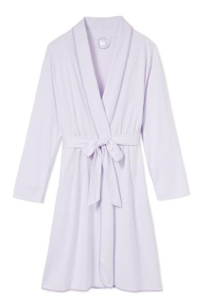 Pima Robe in Wisteria | LAKE Pajamas