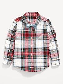 Plaid Shirt and Bow-Tie Set for Toddler Boys | Old Navy (US)