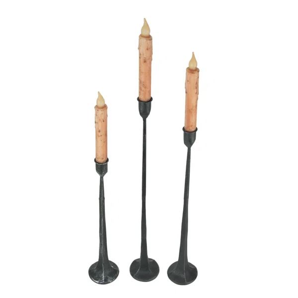 3 Piece Metal Tabletop Candlestick Set | Wayfair North America