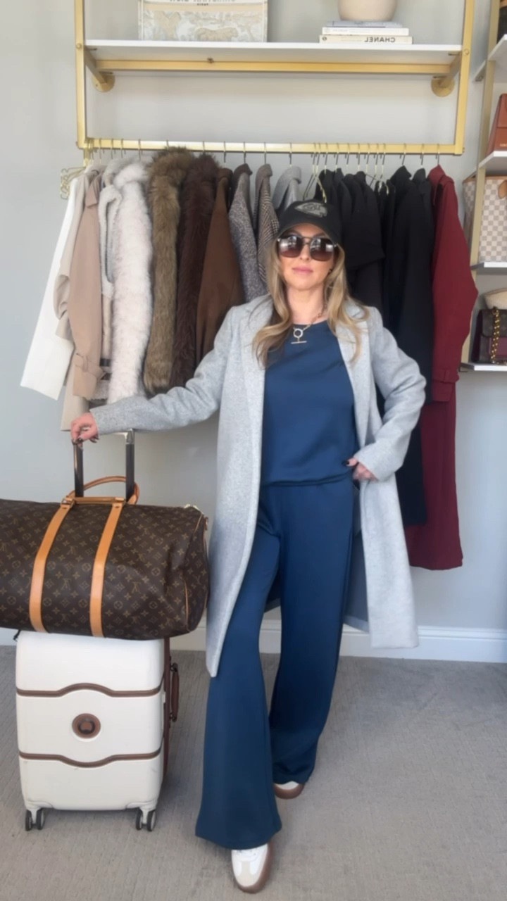 Sharing this comfy yet chic airport outfit! Coat, set, sneakers, cap, sunglasses and travel bags all linked ⬆️

#LTKStyleTip #LTKSeasonal #LTKTravel