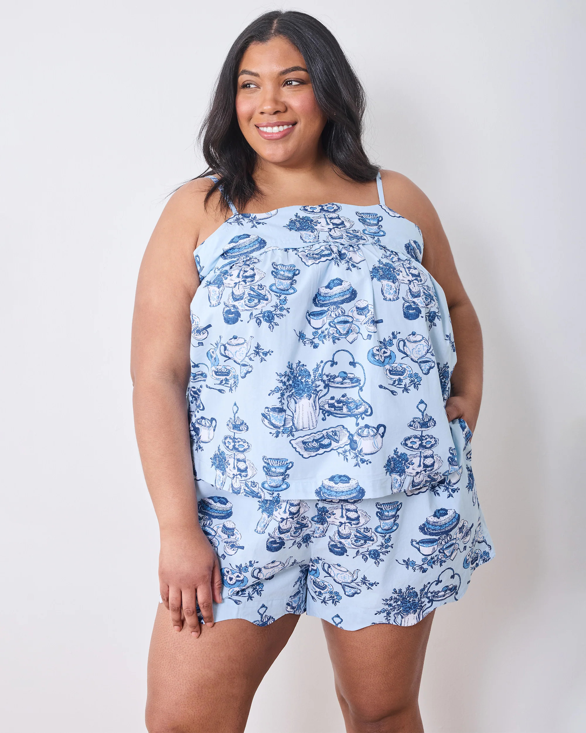 High Tea Toile - Rosie Set - Notting Hill Blue | Printfresh