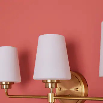 allen + roth Goldson 18.77-in 3-Light Gold Transitional Vanity Light | Lowe's