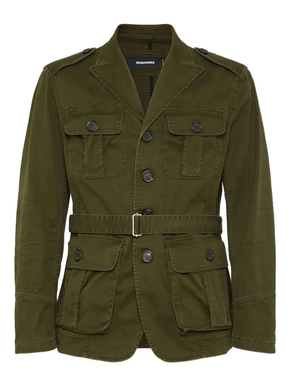 DSQUARED2 belted military jacket - Green | Farfetch Global