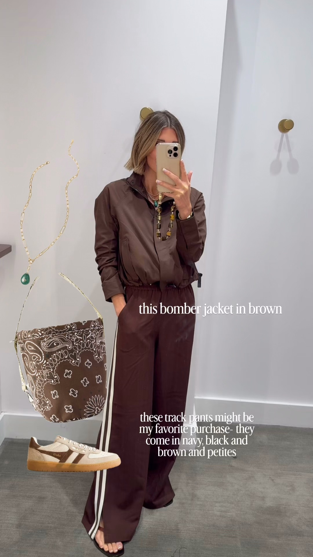 Love these track pants for fall. I'm wearing size xs