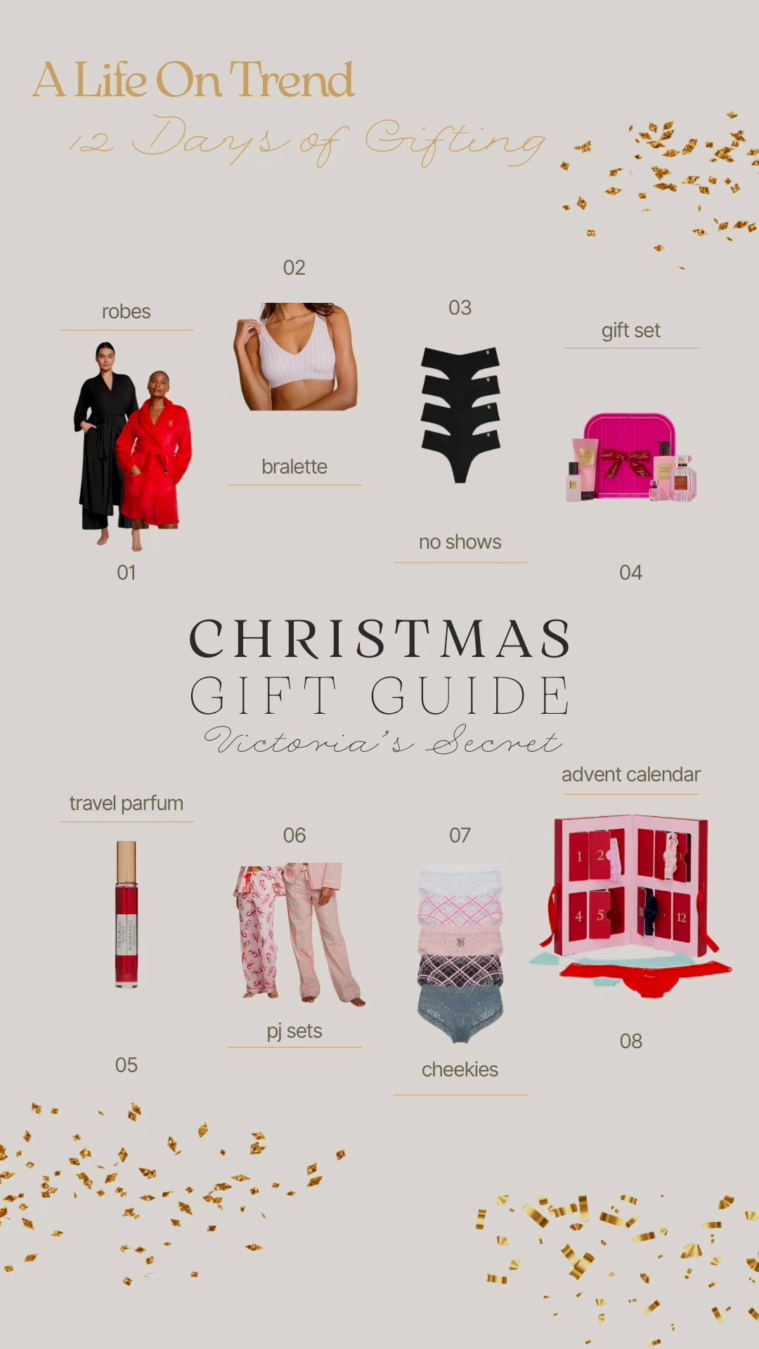 Welcome to 12 Days of Gifting! Day One sharing my faves from Victoria’s Secret. Everything from PJs to Fragrance to advent calendars, these gifts are sure to wow ❤️ 30 items linked for you below!

#LTKGiftGuide #LTKHoliday #LTKCyberWeek