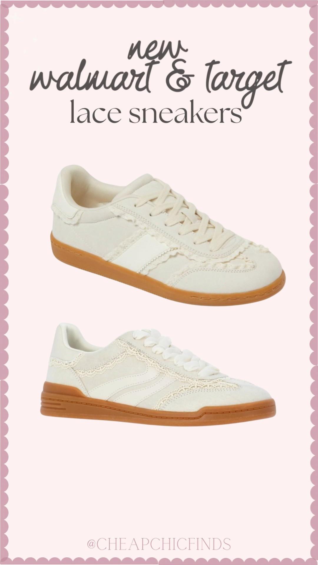 New lace sneakers from Walmart and Target!! I ordered both last week! I got one in already and am waiting for the other! I’ll share as soon as I get it!
I got my typical size 


#walmartsneakers #springshoes #spring2026 #walmartfashion #targetfinds #targetshoes

#LTKSeasonal