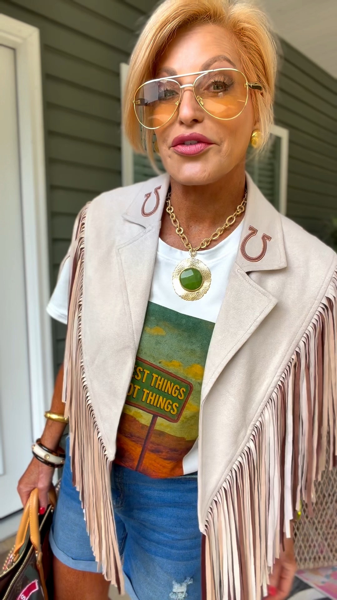 This is GORGEOUS!!  
Sizes I’m wearing 
Tee s/m
Fringe wrap/med 
Shorts/sm

#LTKgrwm #LTKdayinmylife #LTKootd