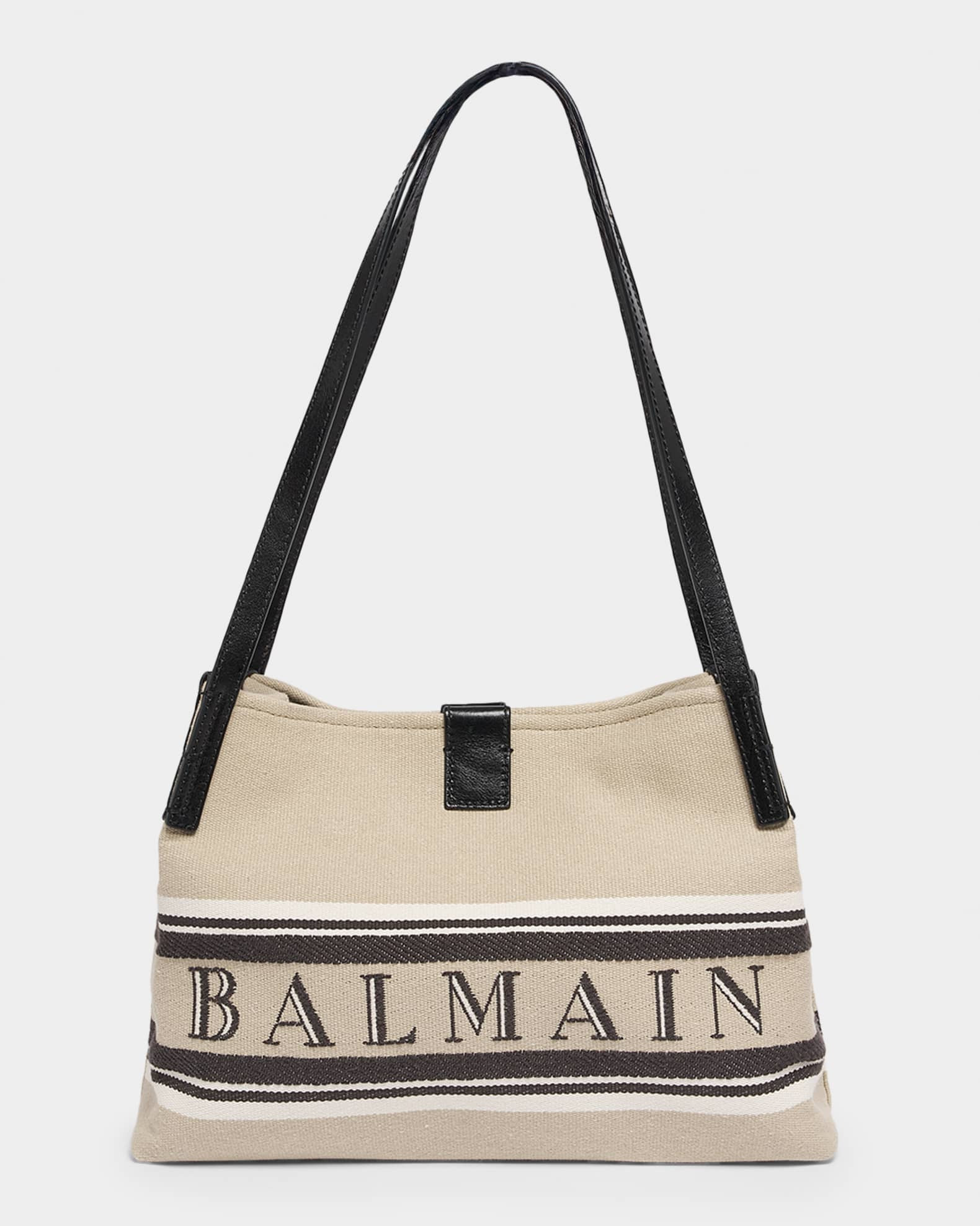 Release Logo Shopper Tote Bag in Canvas and Leather | Neiman Marcus