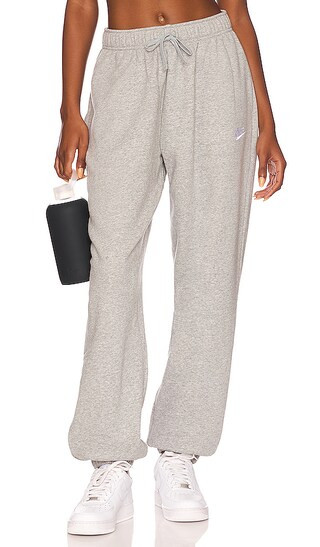 NSW Club Fleece Sweatpant in Dark Grey Heather & White | Revolve Clothing (Global)