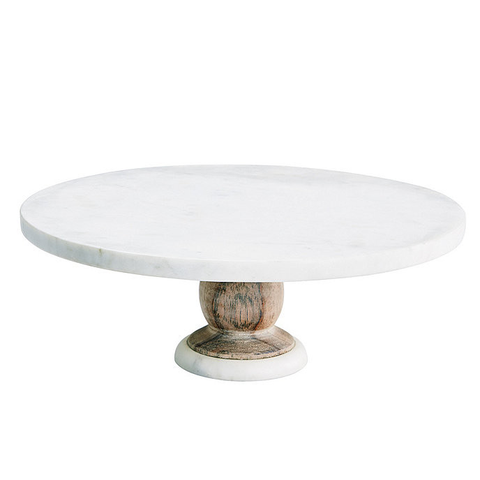Hampton Marble & Wood Cake Stand | Ballard Designs, Inc.