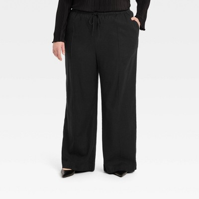 Women's High-Rise Wide Leg Linen Pull-On Pants - A New Day™ | Target